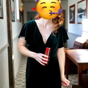 BHLND Velvet Dark Green dress